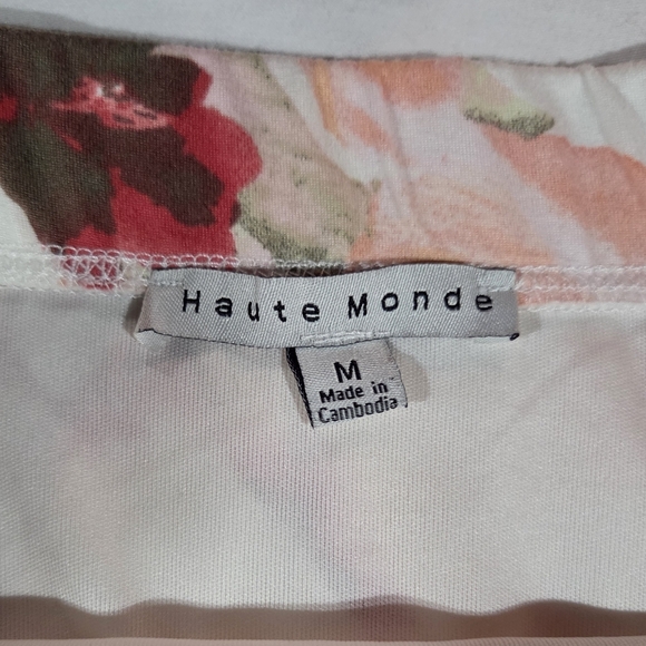 Haute Monde Strapless Floral Dress - Pink and White - Picture 5 of 5